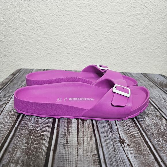Birkenstock Madrid eva slides rubber purple women's size 41 narrow sandals - Picture 2 of 7